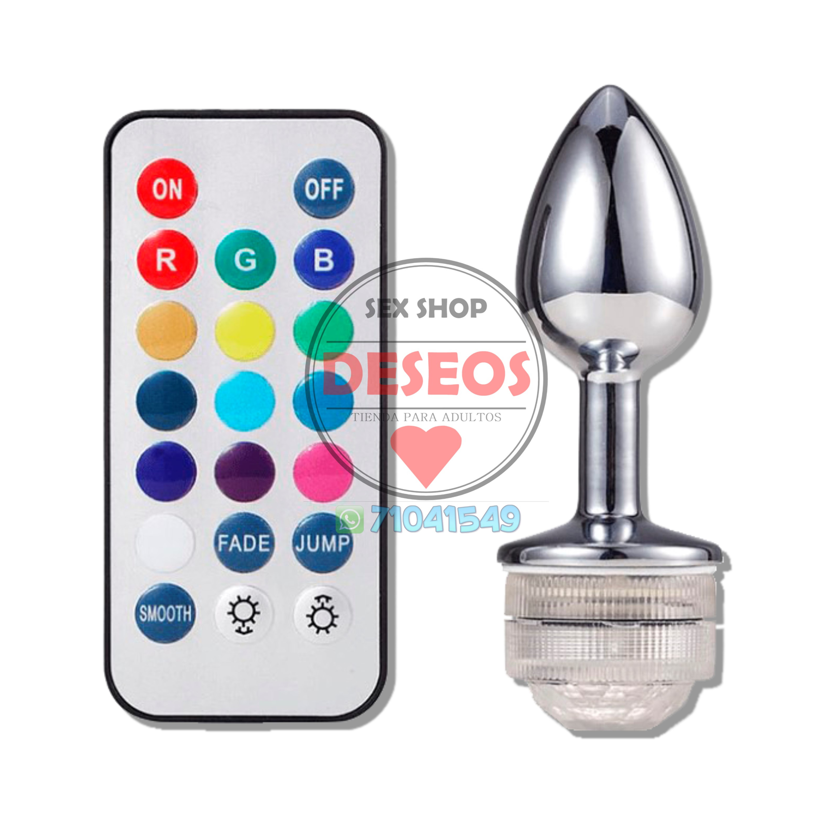 PLUG METALICO CON LUCES LED