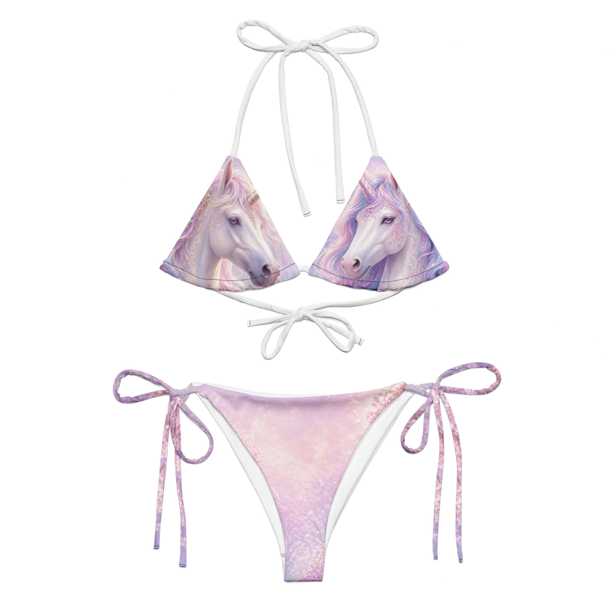 All-over print string bikini