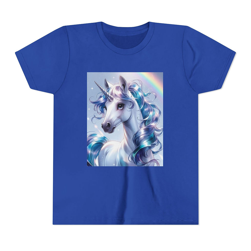 Thumbnail: Youth Unicorn Tee — Rainbow Magical Horse Graphic Shirt