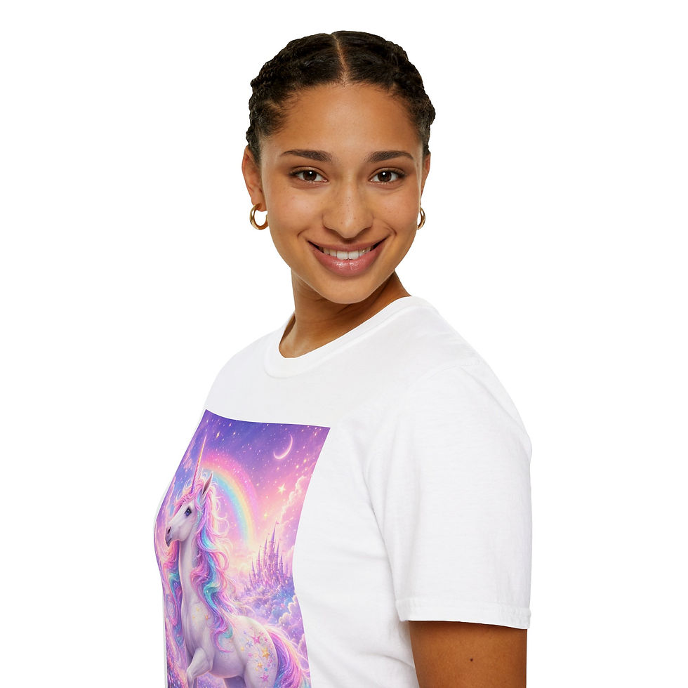 Thumbnail: Rainbow Unicorn Magical Fantasy  Illustration Adult T-Shirt