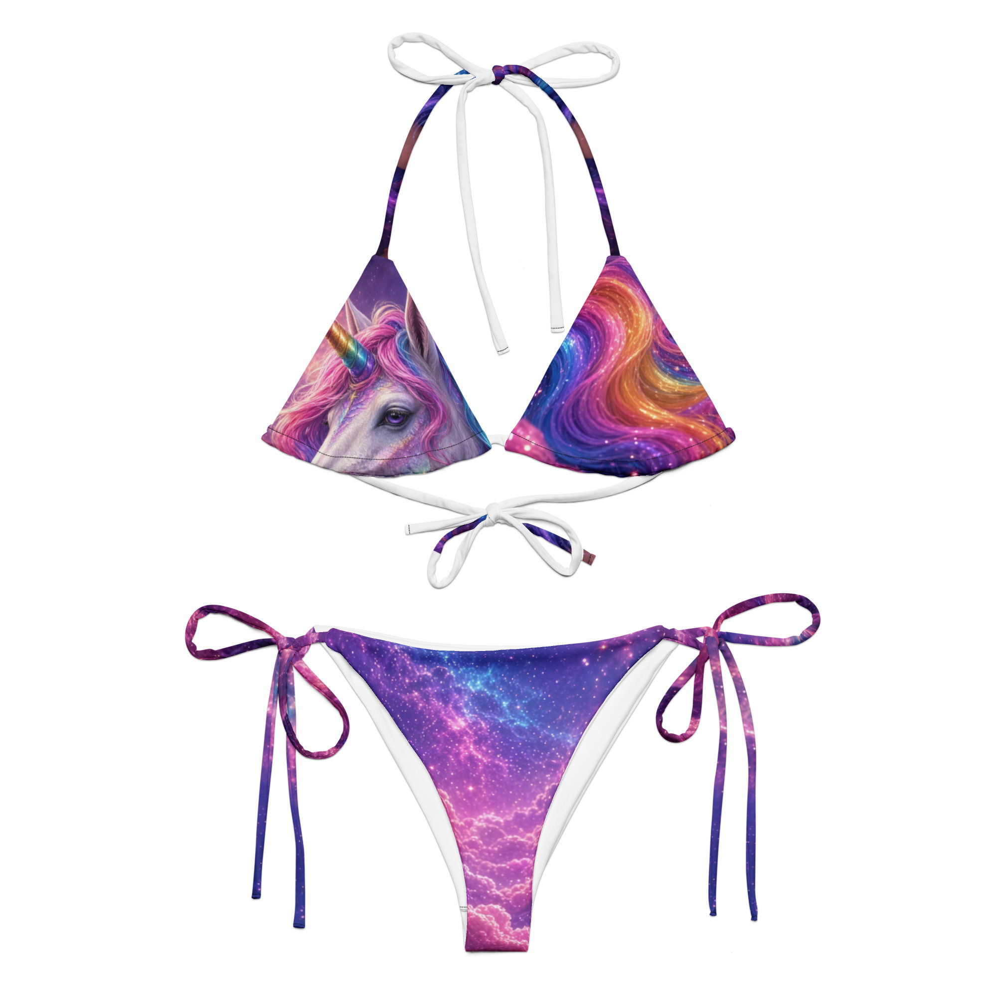 All-over print string bikini