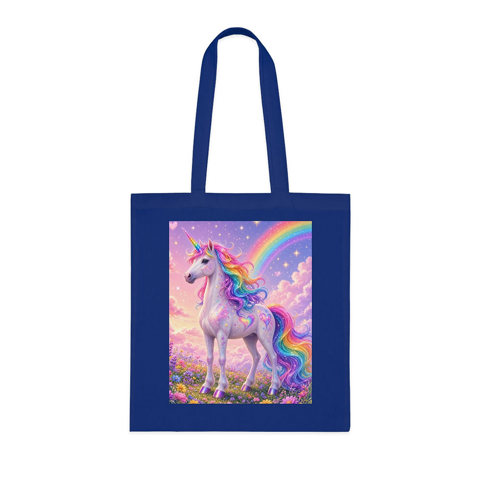 Thumbnail: Rainbow Unicorn Cotton Tote