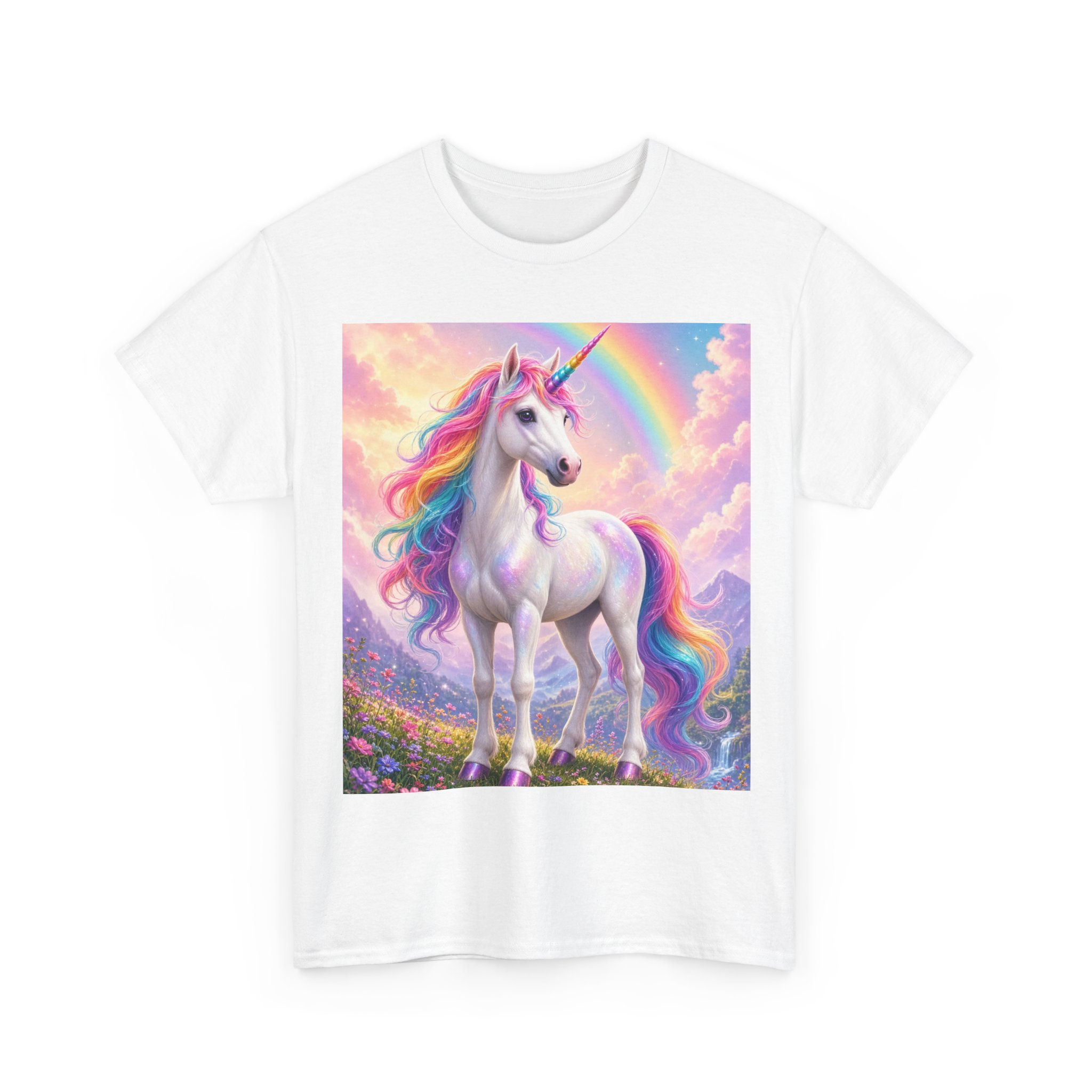 Rainbow Unicorn Illustration Tee