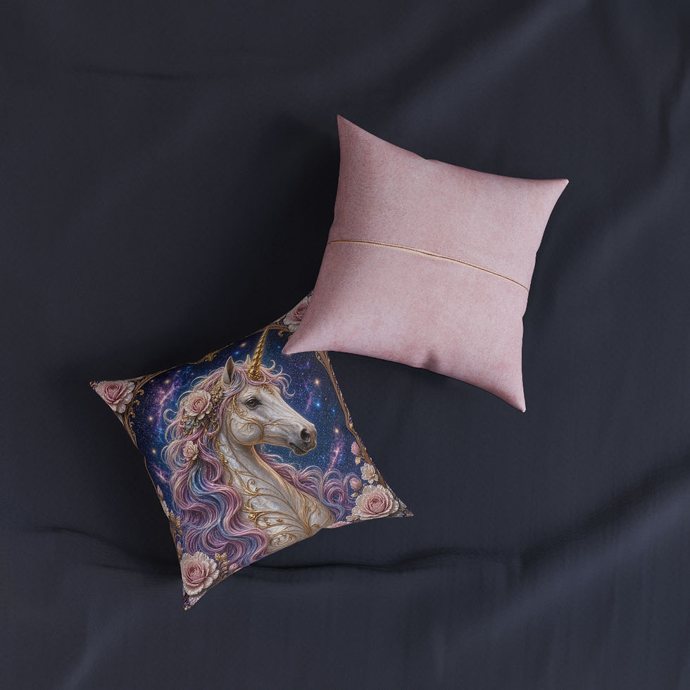Thumbnail: Mystical Unicorn Square Pillow