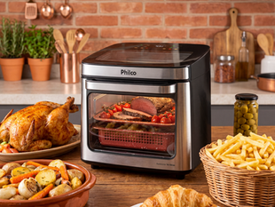 Philco revoluciona a experiência na cozinha com a nova Air Fryer PAF16B de 16L e duplo visor em vidro