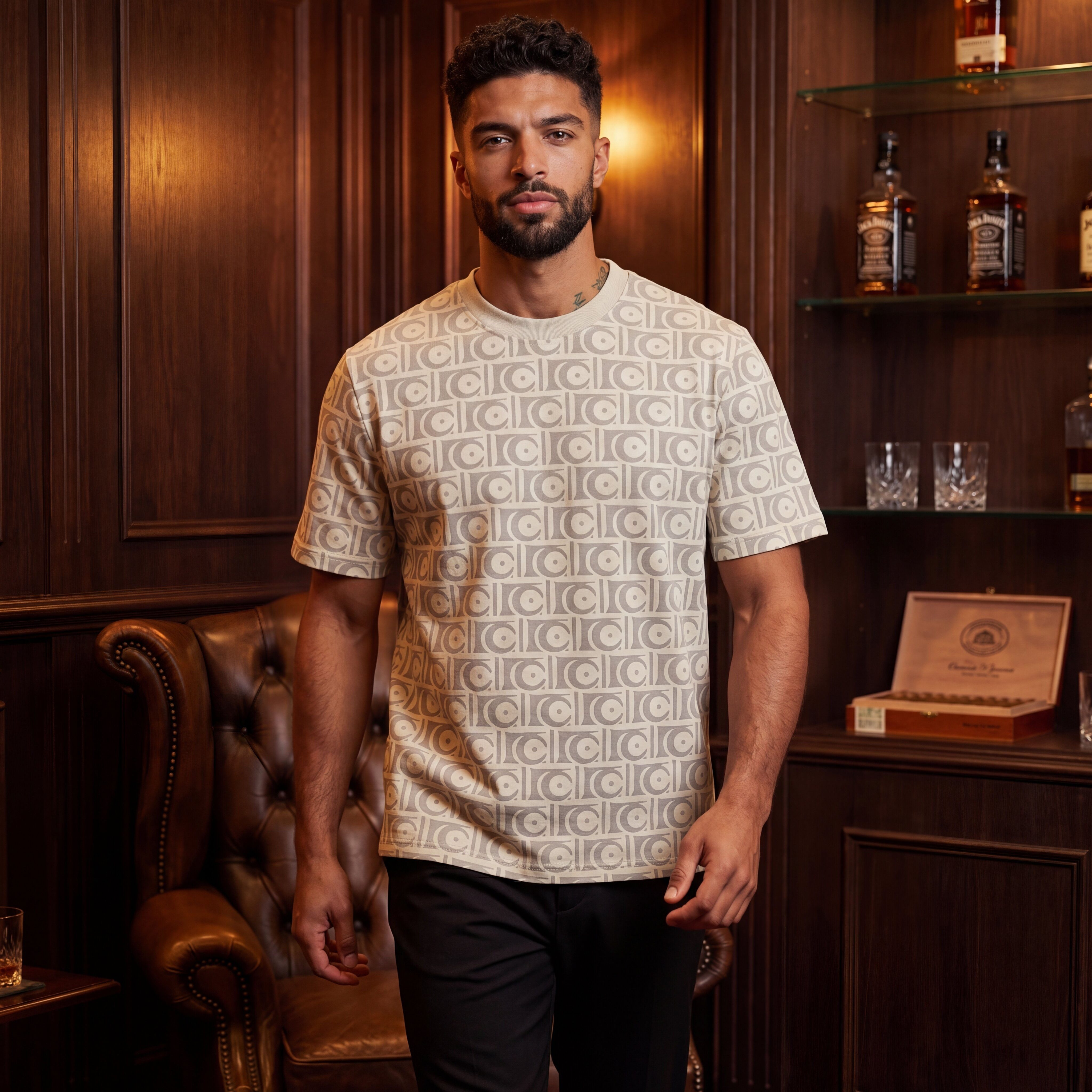 ICONIC Stone Monogram Tee
