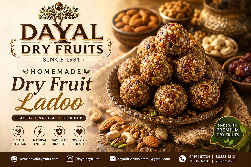 Homemade Dry Fruit Ladoo Recipe: Healthy, Sugar-Free Energy Bites | Dayal Dry Fruits