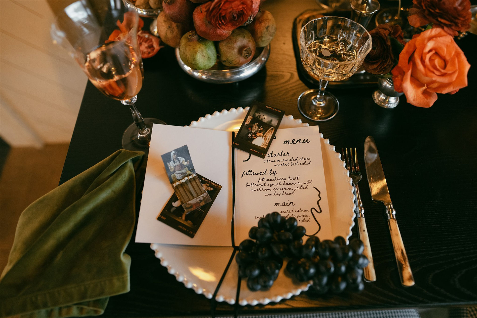 Art-inspried wedding reception at the white barn inn