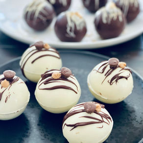 White Chocolate Peanut Butter Bombs