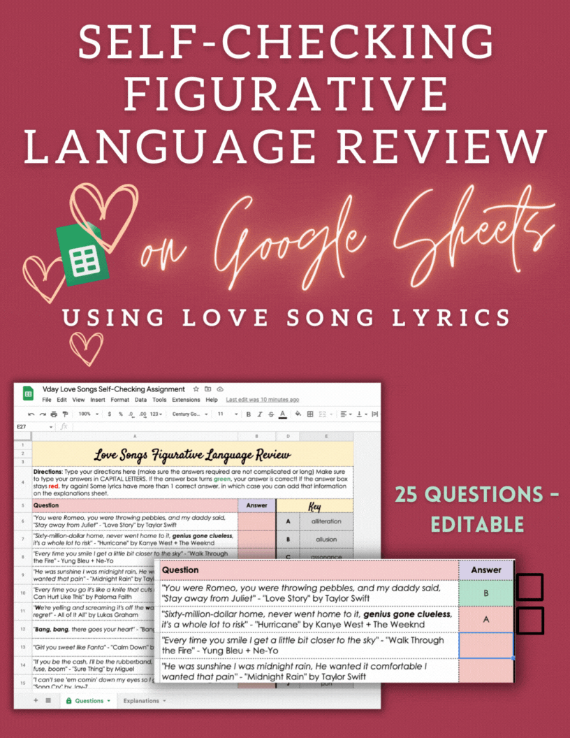 Figurative Language SelfChecking Assignment Simply Ana P