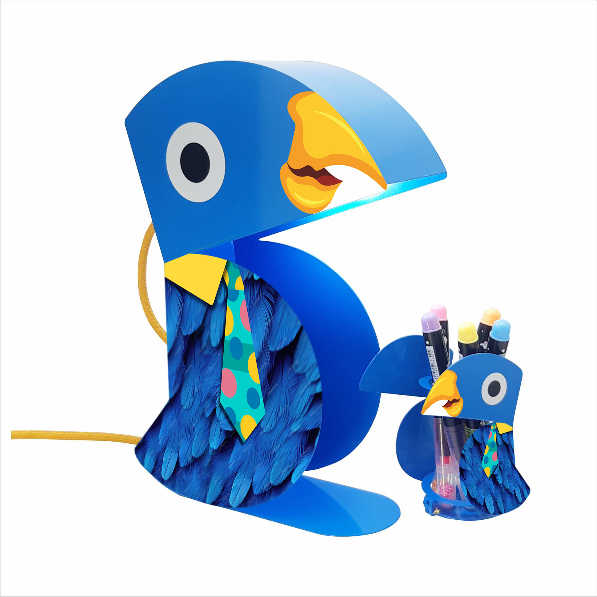 مصباح طاولة الببغاء