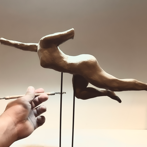 Uma escultura em movimento
