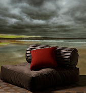 Ambiance produit sans retouche avec image projetée en arriere plan.