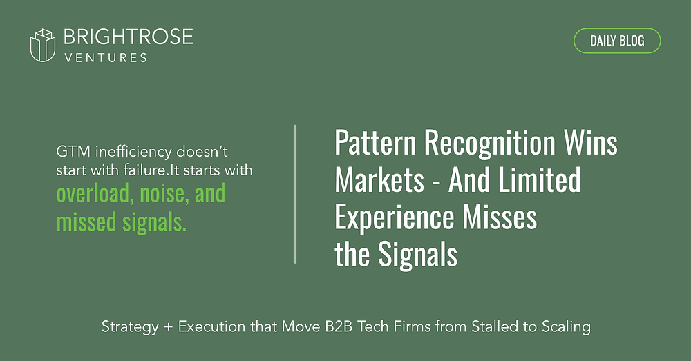 Limited Insight Pattern Pattern Recognition Wins Markets - And Limited Experience Misses the ...