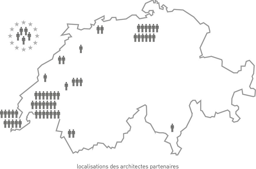 tekhne qui sommes nous ? localisation des partenaires architectes