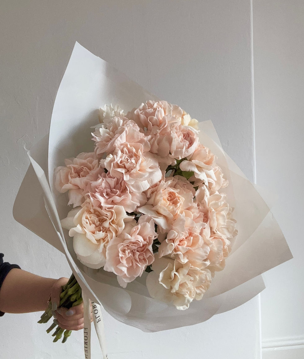 Thumbnail: Soft cream beige carnation bouquet - Manchester local florist next day delivery
