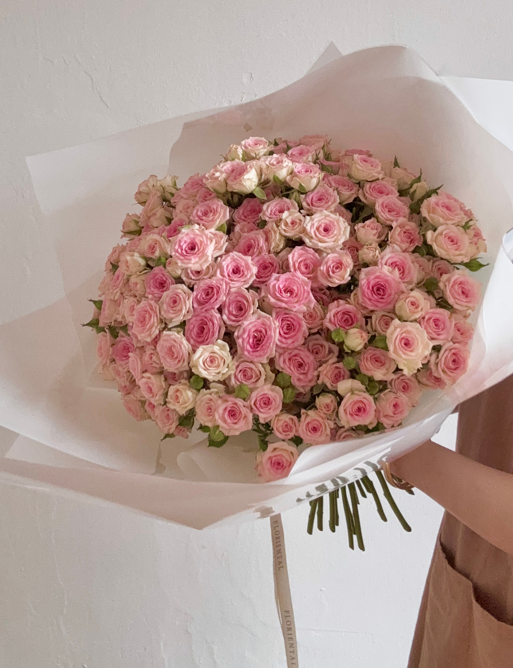Pink rose bouquet - Manchester local florist next day delivery