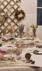 Fun beautiful flower arrangement workshop masterclass event in Manchester