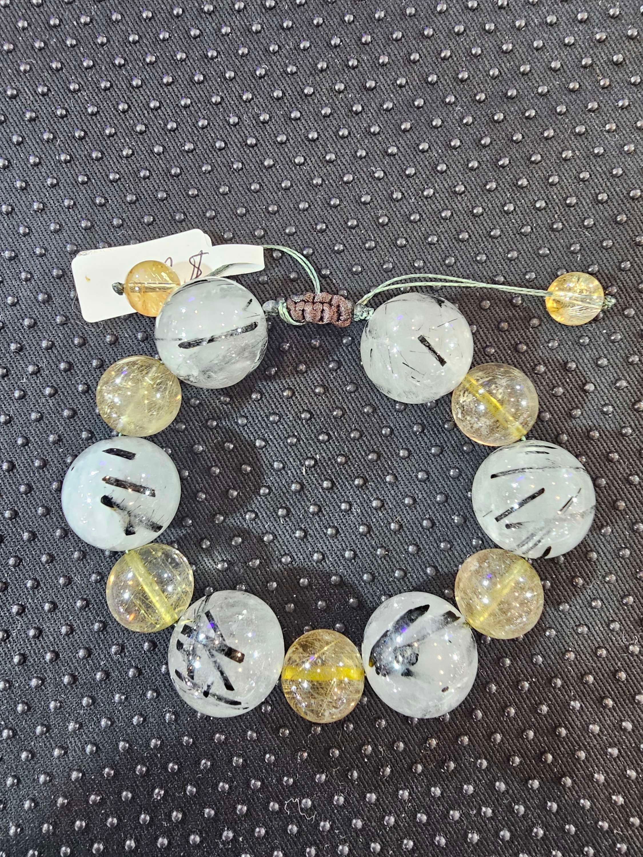 Bracelet (citrine  and rutilated   quartz) 