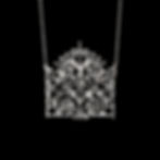 Gothic gate sterling silver necklace