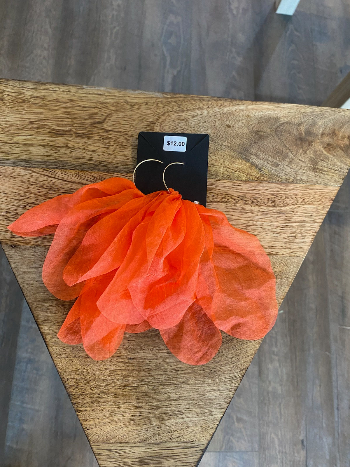 The Orange "Shredded" Earrings