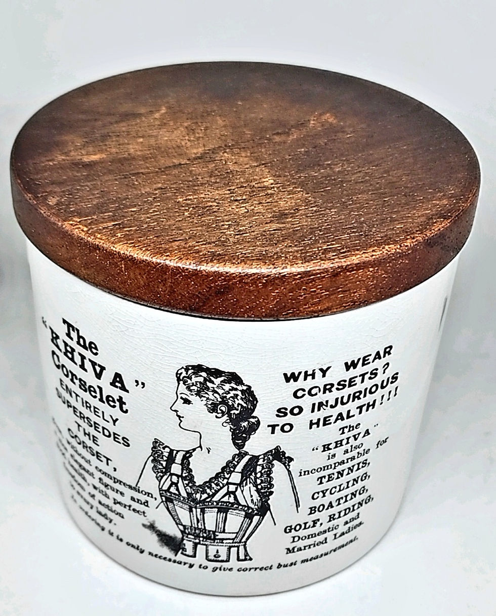 Miniatura: Tabaquera de cerámica c/ Motivos de Corset