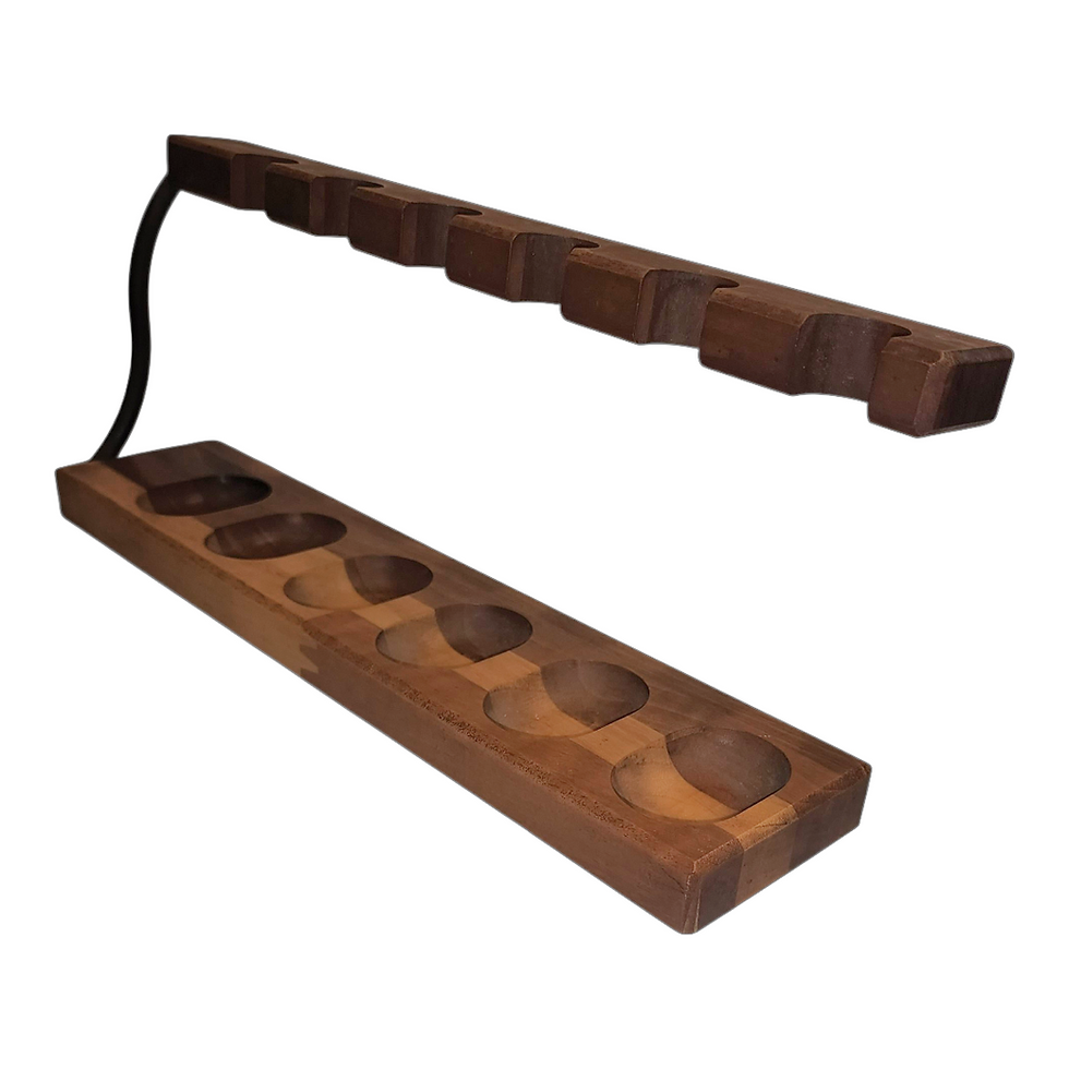 Miniatura: Posa pipas en madera maciza multilaminada para 6 pipas