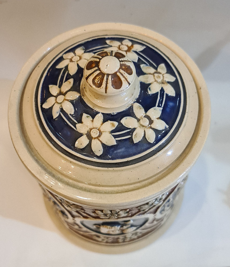 Miniatura: Gran Tabaquera alemana de Gres Ceramico 