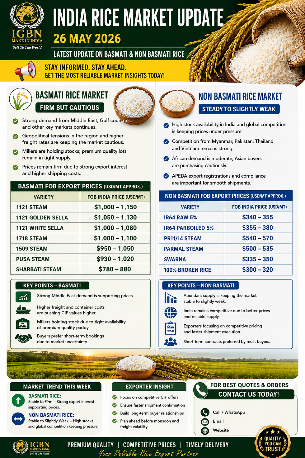 IGBN - RICE MARKET PRICE and UPDATES