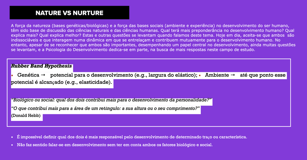 Nature VS Nurture
