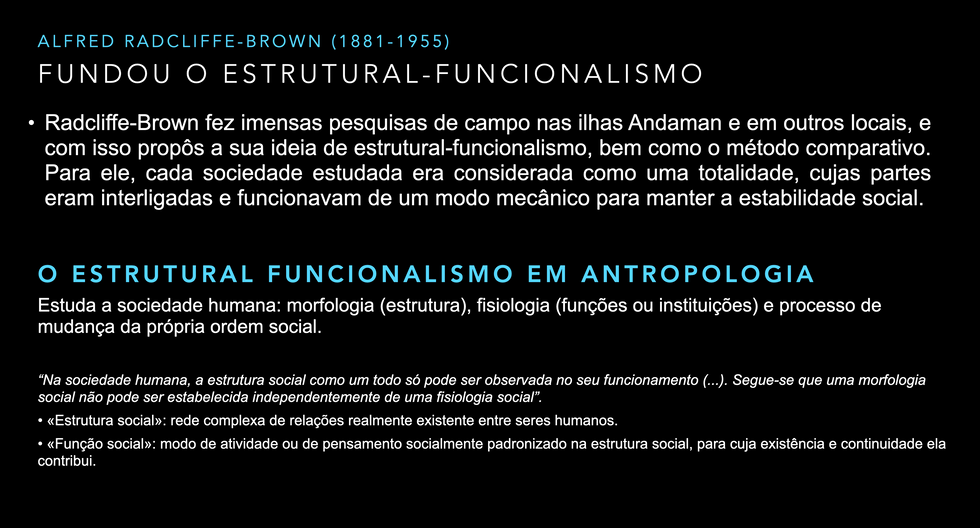 O Estrutural Funcionalismo