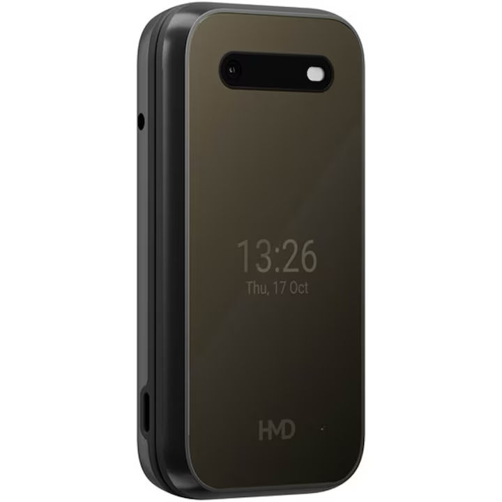 Miniatură: Telefon mobil HMD 2660 Flip 4G, Dual SIM, Black 