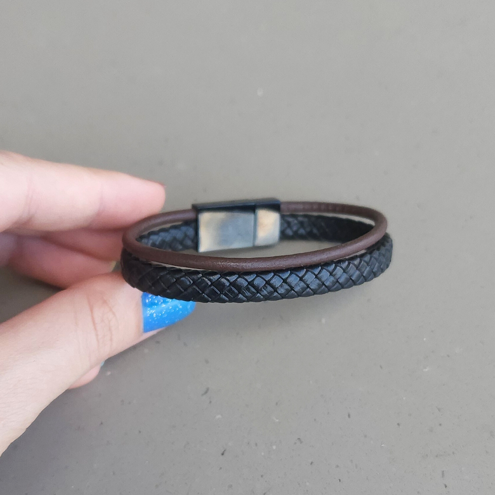 Miniatura: Pulseira Couro 2 tiras