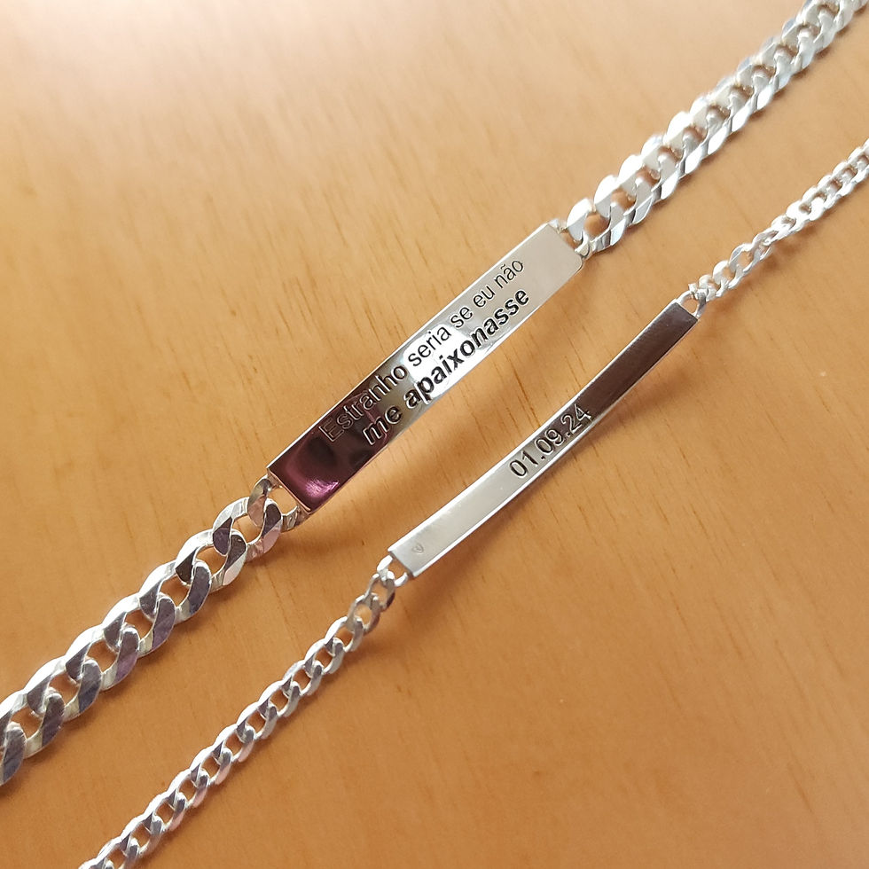Miniatura: Pulseira Plaquinha em Prata