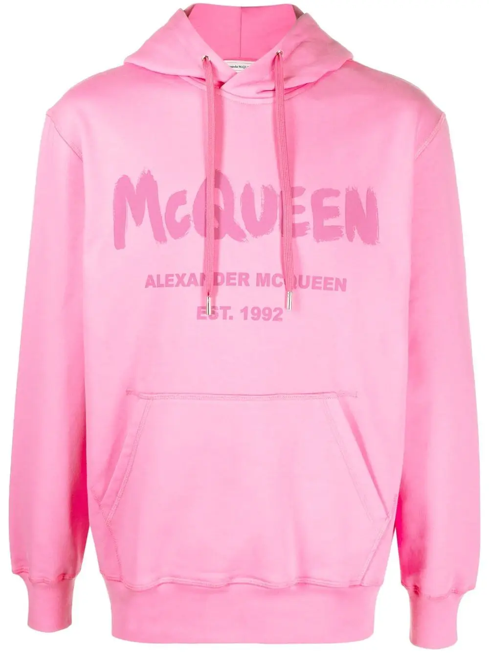 Alexander McQueen Logo Print Drawstring Hoodie