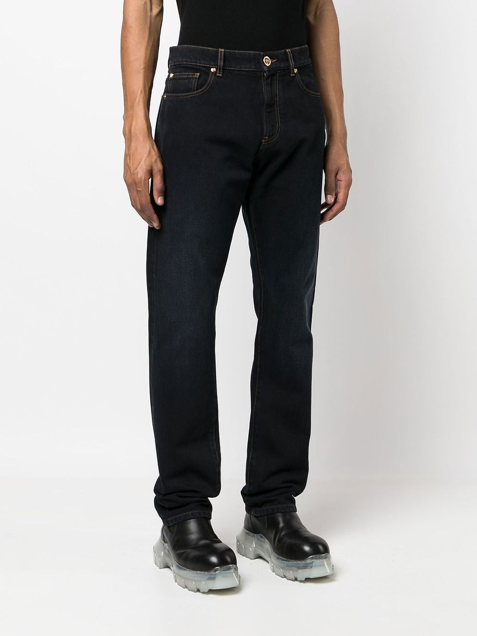 Thumbnail: Versace Straight Leg Jeans Blue