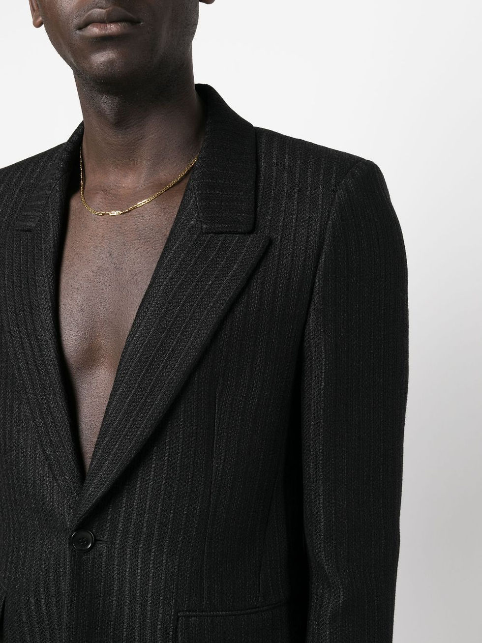 Thumbnail: Saint Laurent Single-Breasted Pinstripe Blazer