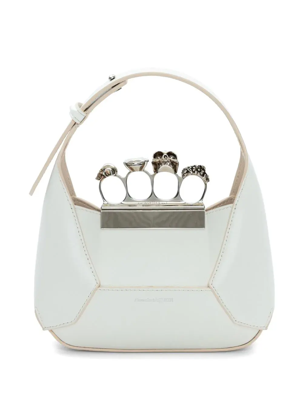 Alexander McQueen Jewelled Hobo Leather Mini Bag