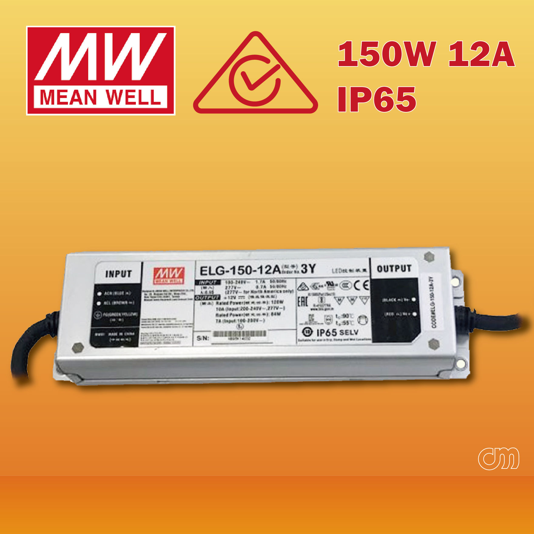 MEAN WELL Transformer ELG-150-12A LED Driver