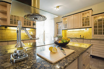 Lemon squeezer on granite countertop