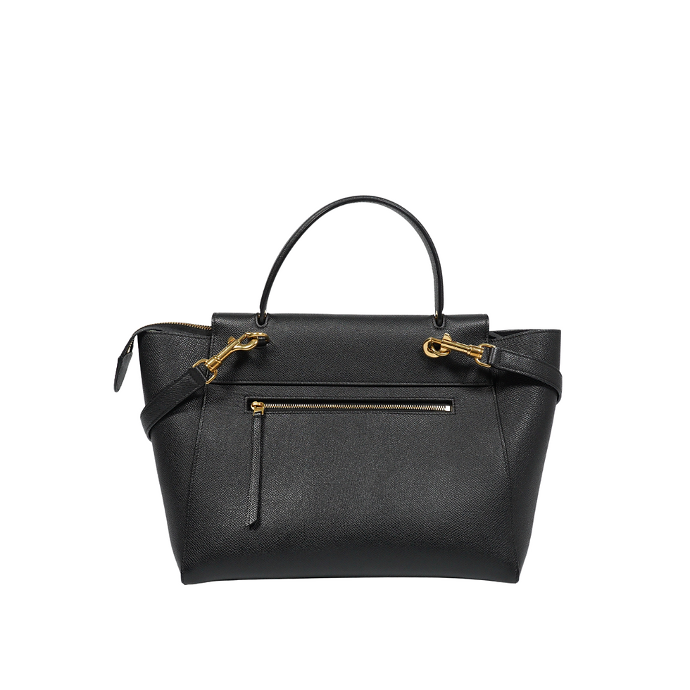 Thumbnail: Celine Leather Mini Belt Bag Black Back