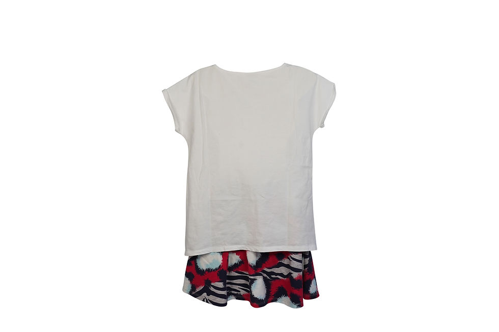 Thumbnail: Kenzo Paris Cotton T-Shirt and Skirt Set