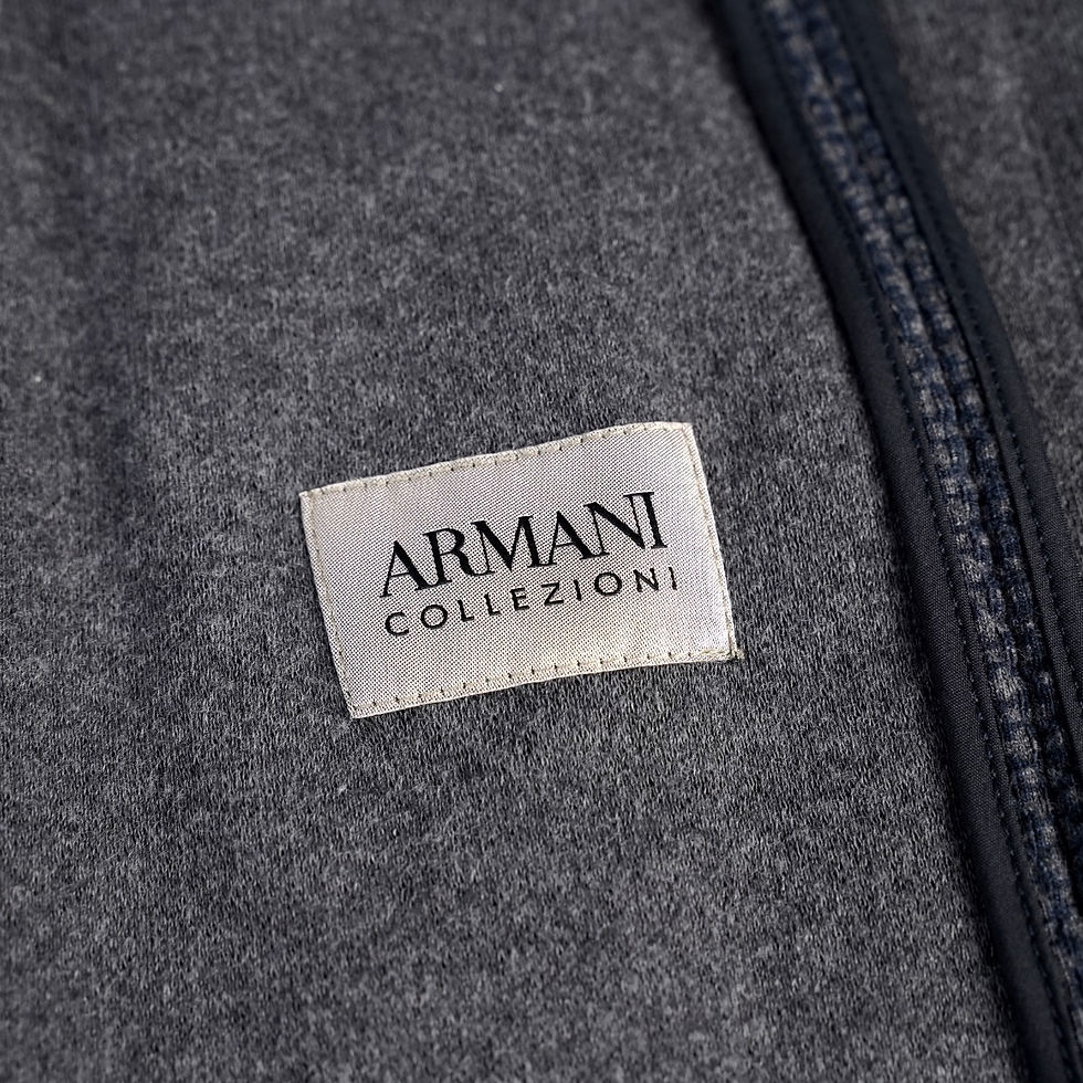 Thumbnail: Armani Collezioni Cotton Overshirt Grey/Navy Label