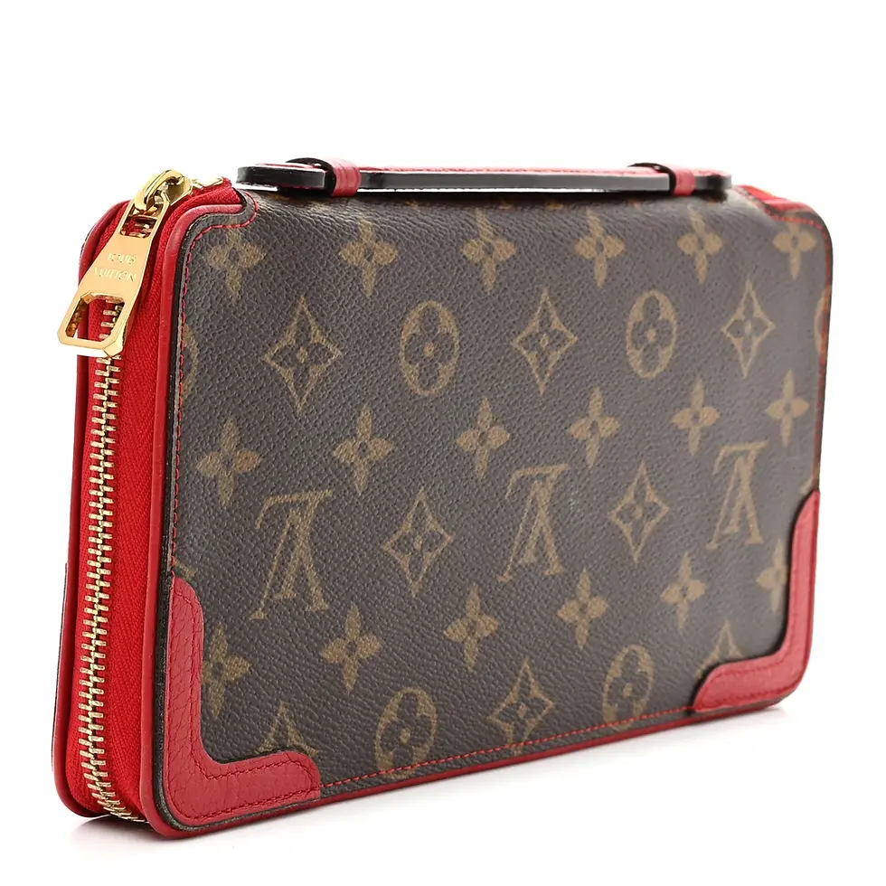 Louis Vuitton Monogram Retiro Organiser Cherry Red Angle
