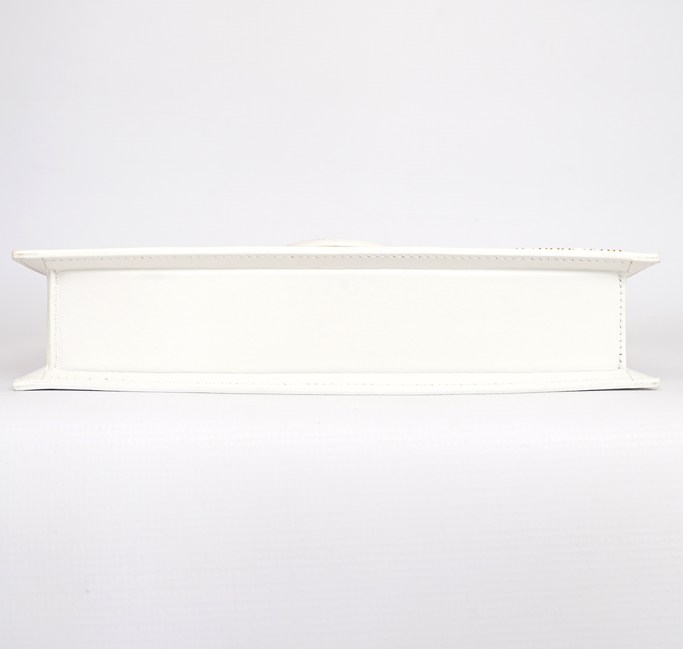 Thumbnail: Jacquemus Leather Bambino Long White - New