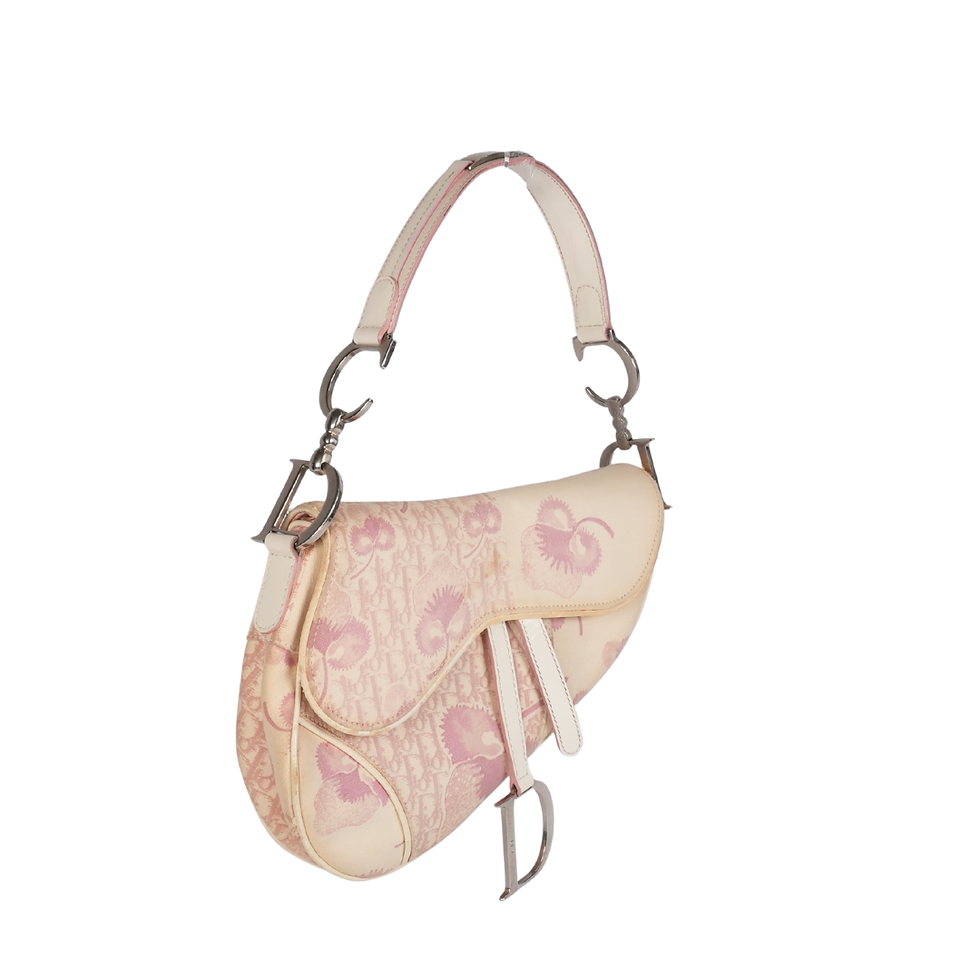 Christian Dior by John Galliano "Girly Flowers" Oblique Saddle Bag Angle