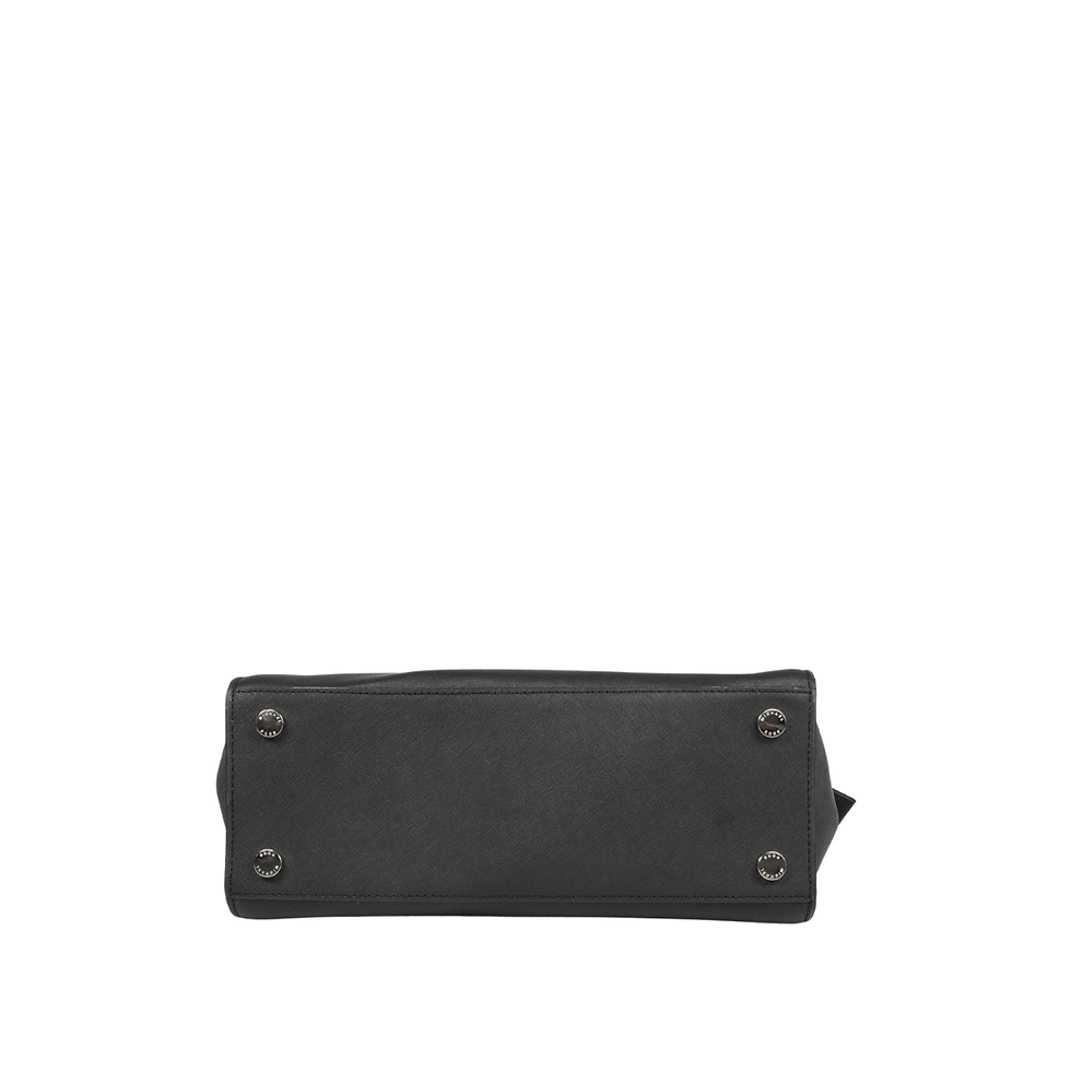 Thumbnail: Michael Kors Leather Top Handle Bag Black Bottom