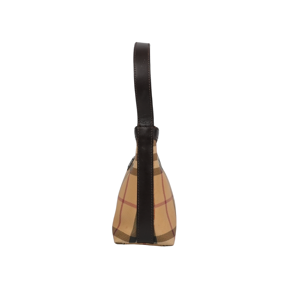 Thumbnail: Burberry Vintage Haymarket Check Shoulder Bag Beige
