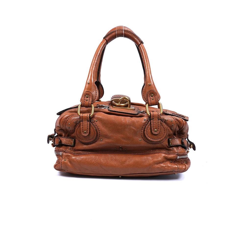 Thumbnail: Chloe Vintage Paddington Leather Brown Back
