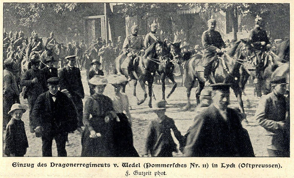 Widok Regimentu Dragonów w roku 1902